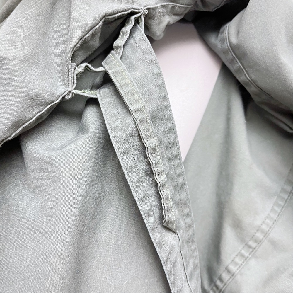 Vintage America Army Green Utility Belted Waist Double Button Trench Coat 42R - Picture 14 of 14